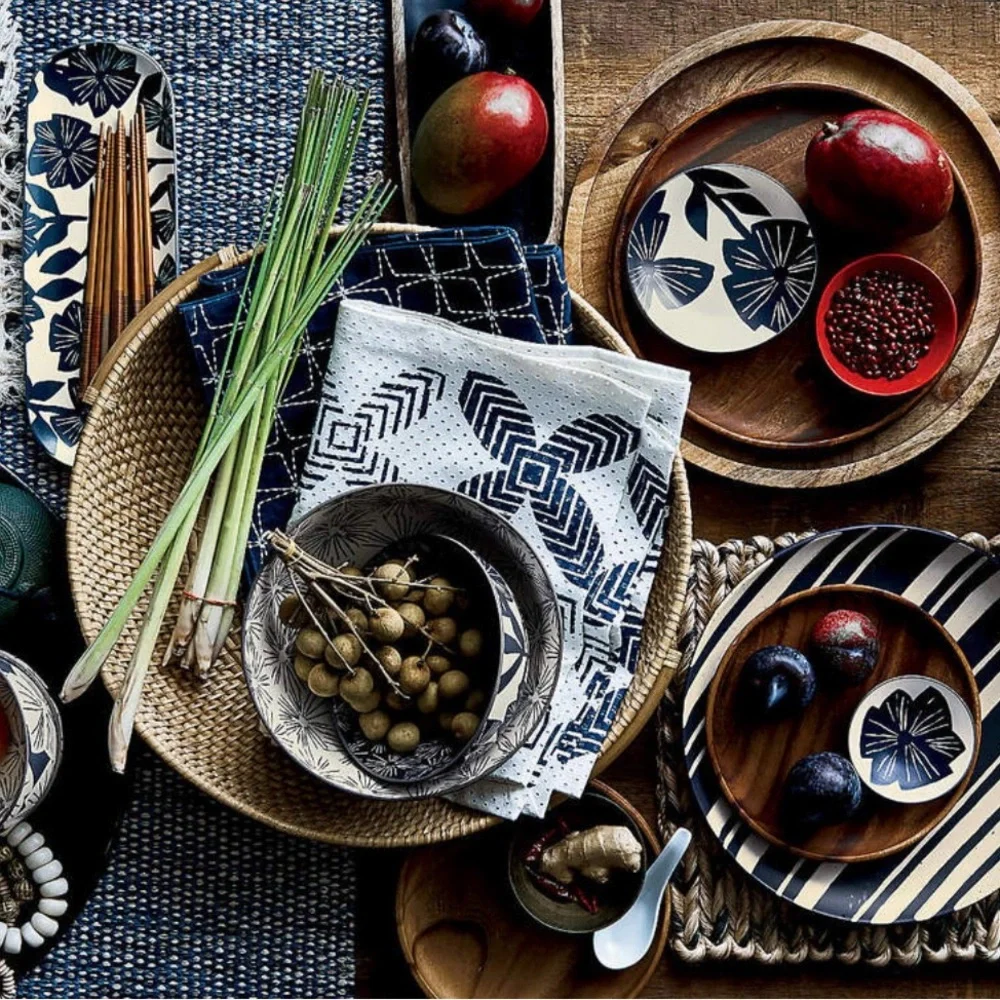 Crate & Barrel Floral Bowl